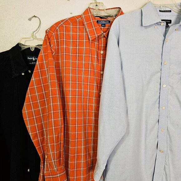 Ralph Lauren Lands End Croft Barrow Men's Casual Shirt Bundle All Size L - Picture 3 of 14